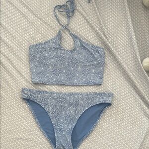 Aerie Light Blue Geometric Bikini
